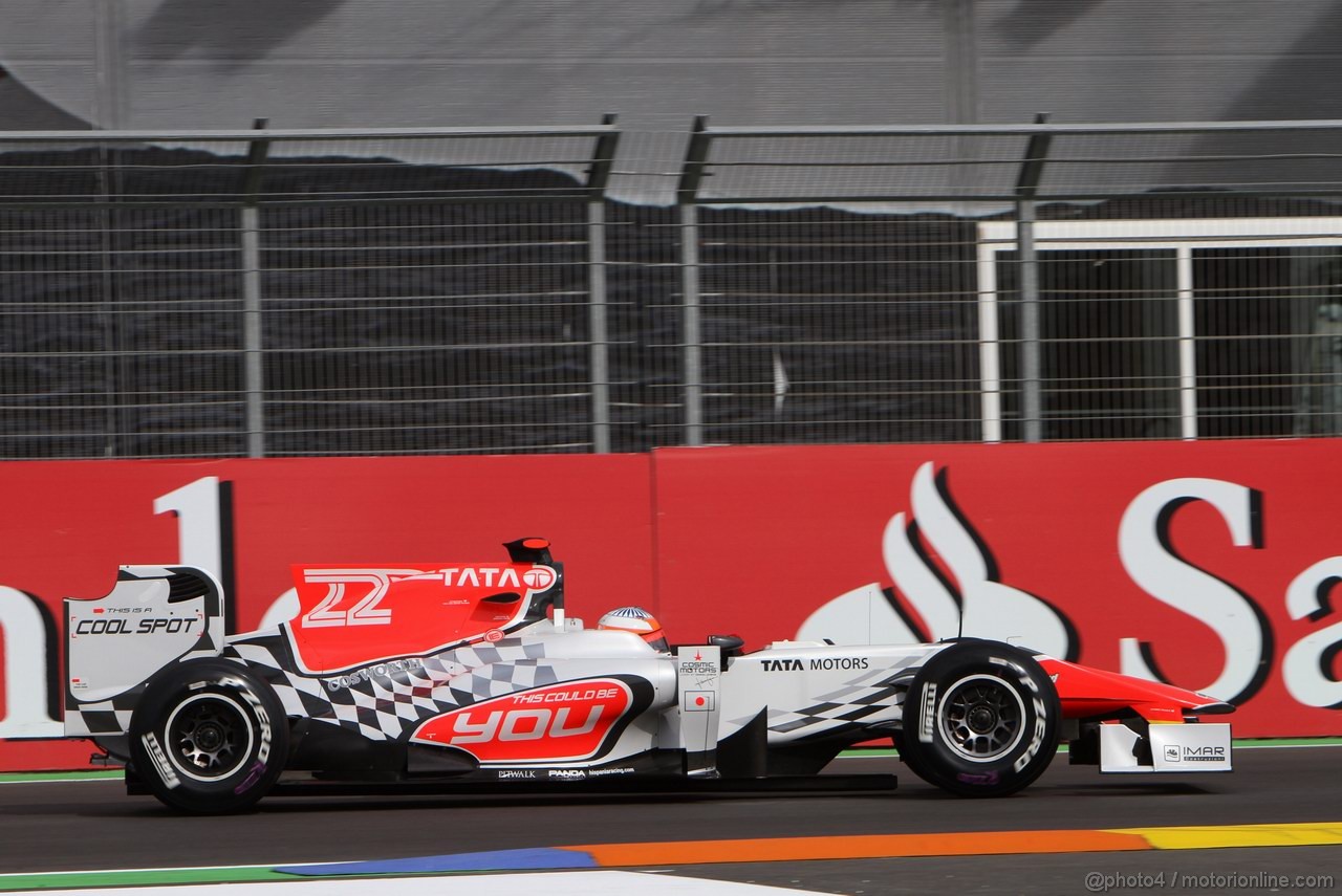 GP EUROPA, 24.06.2011- Prove Libere 1, Venerdi', Narain Karthikeyan (IND), Hispania Racing F1 Team, HRT 