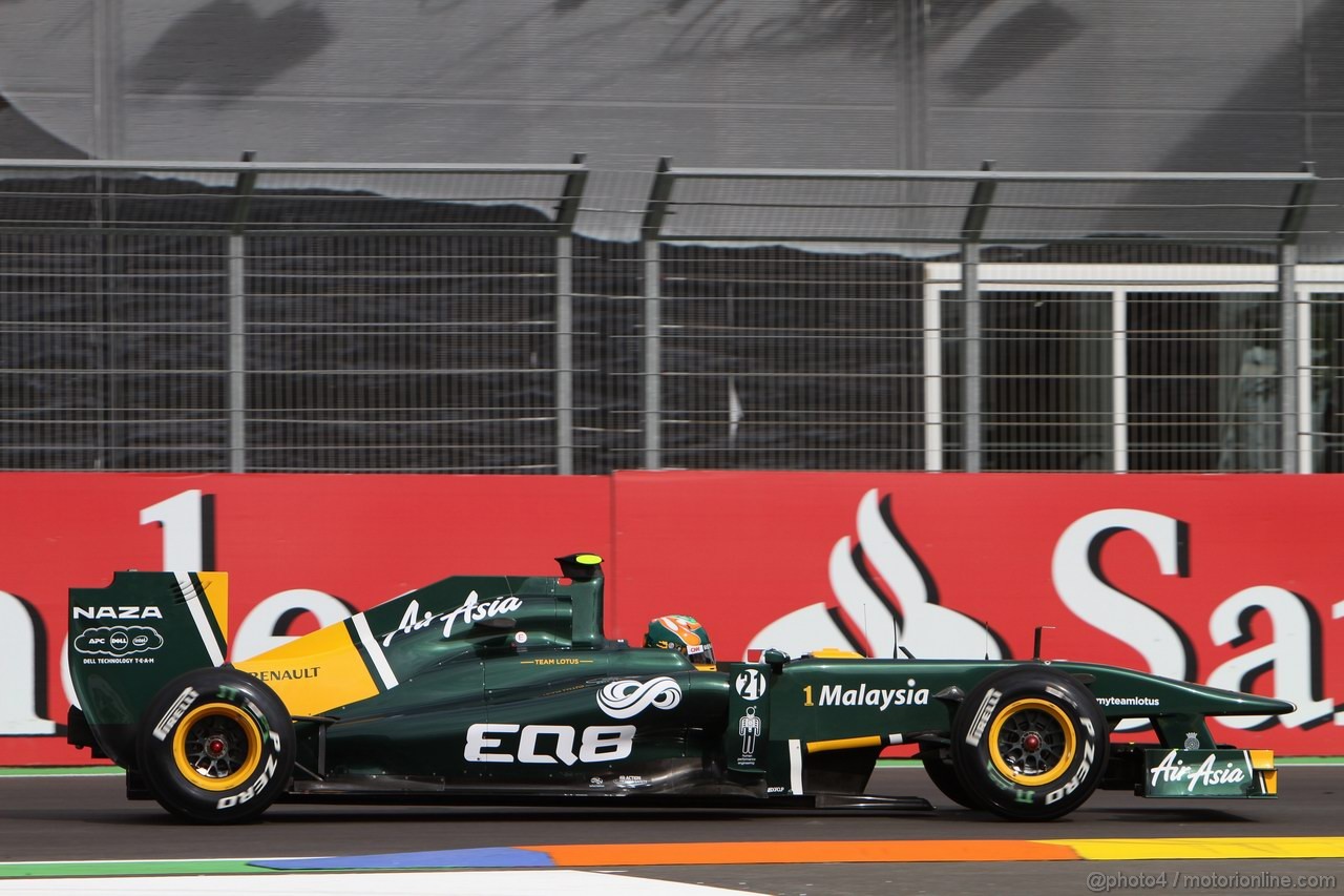 GP EUROPA, 24.06.2011- Prove Libere 1, Venerdi', Karun Chandhok (IND), Test Driver, Team Lotus, TL11  