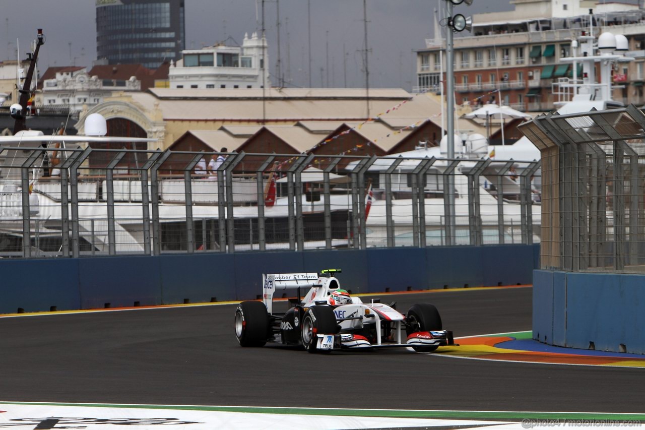 GP EUROPA, 24.06.2011- Prove Libere 1, Venerdi', Sergio Pérez (MEX), Sauber F1 Team C30 