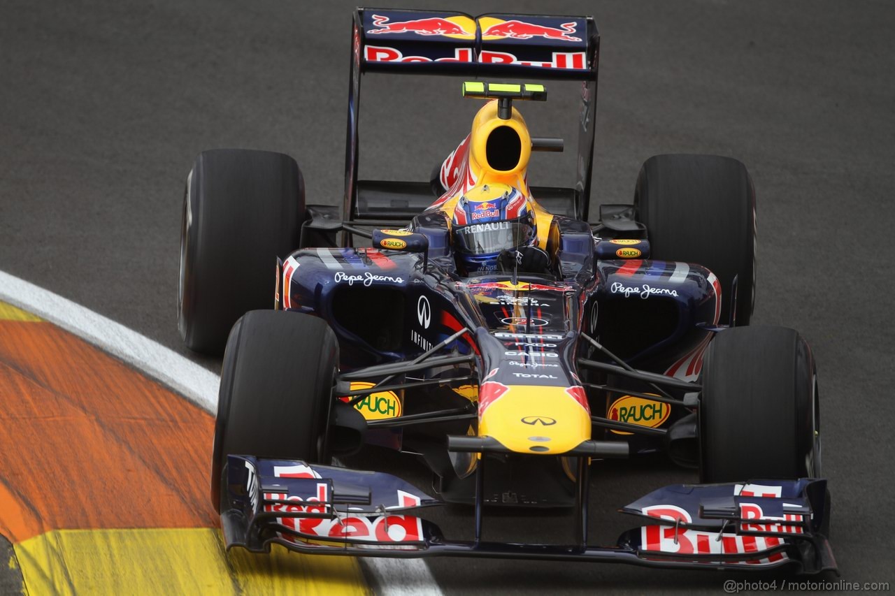 GP EUROPA, 24.06.2011- Prove Libere 1, Venerdi', Mark Webber (AUS), Red Bull Racing, RB7 