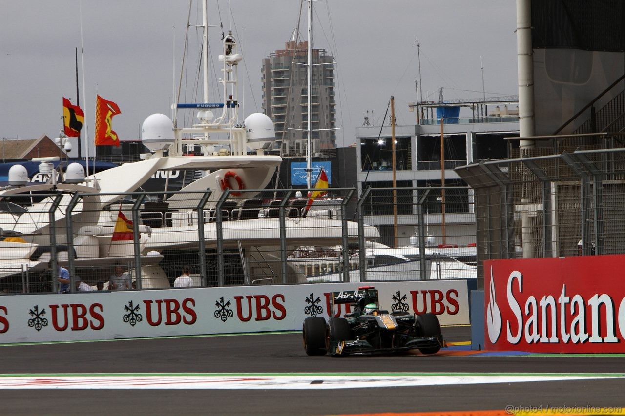 GP EUROPA, 24.06.2011- Prove Libere 1, Venerdi', Heikki Kovalainen (FIN), Team Lotus, TL11 