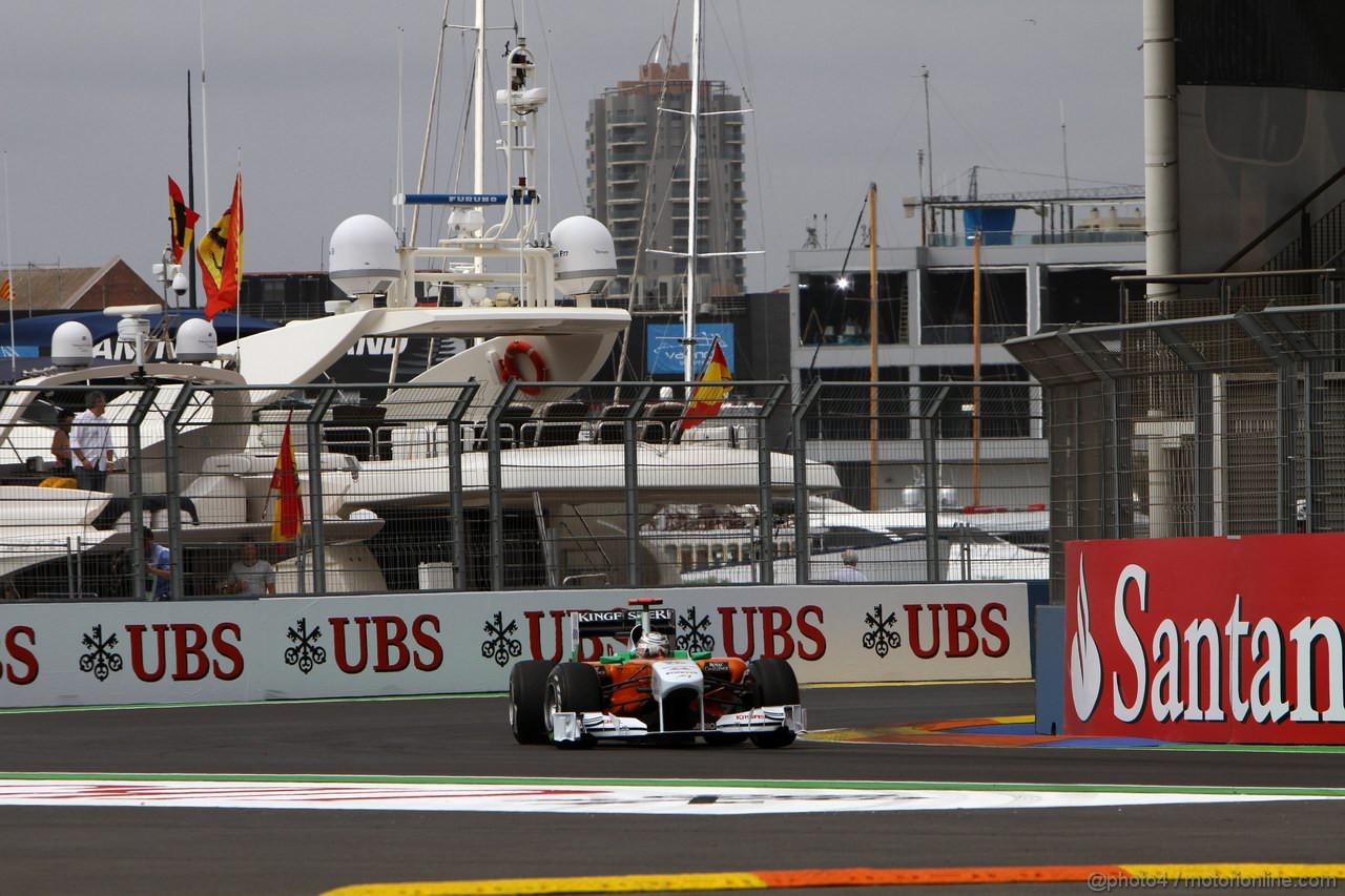 GP EUROPA, 24.06.2011- Prove Libere 1, Venerdi', Adrian Sutil (GER), Force India F1 Team, VJM04 