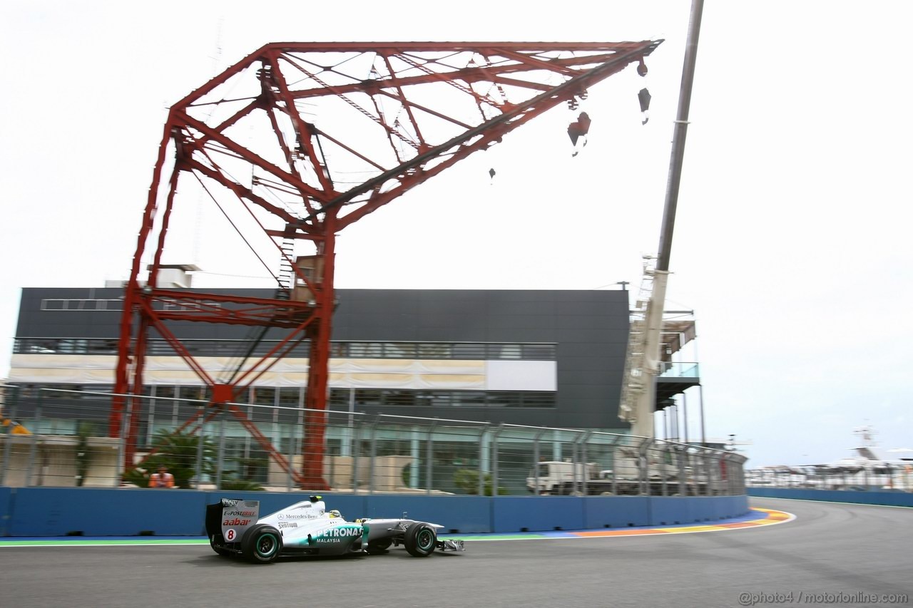 GP EUROPA, 24.06.2011- Prove Libere 1, Venerdi', Nico Rosberg (GER), Mercedes GP Petronas F1 Team, MGP W02 