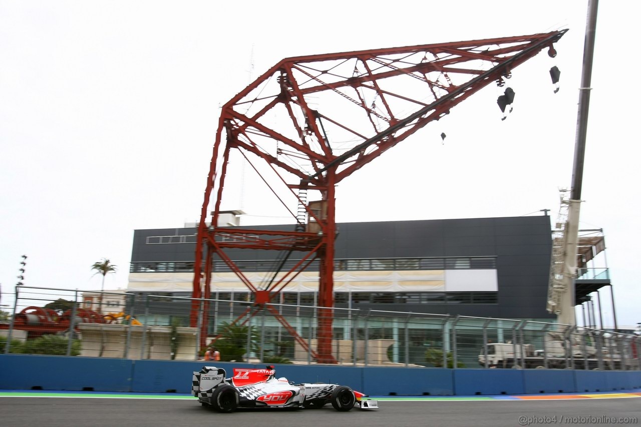 GP EUROPA, 24.06.2011- Prove Libere 1, Venerdi', Narain Karthikeyan (IND), Hispania Racing F1 Team, HRT 