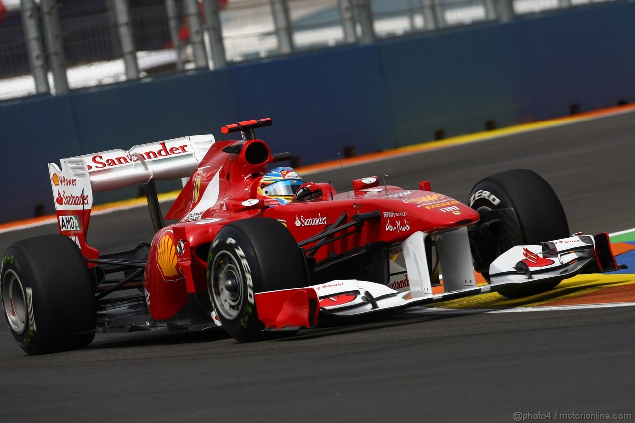 GP EUROPA, 24.06.2011- Prove Libere 1, Venerdi', Fernando Alonso (ESP), Ferrari, F-150 Italia 