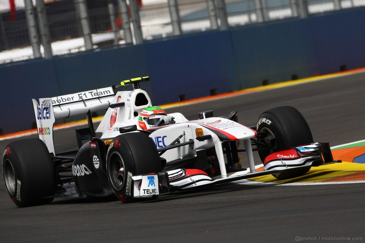 GP EUROPA, 24.06.2011- Prove Libere 1, Venerdi', Sergio Pérez (MEX), Sauber F1 Team C30 