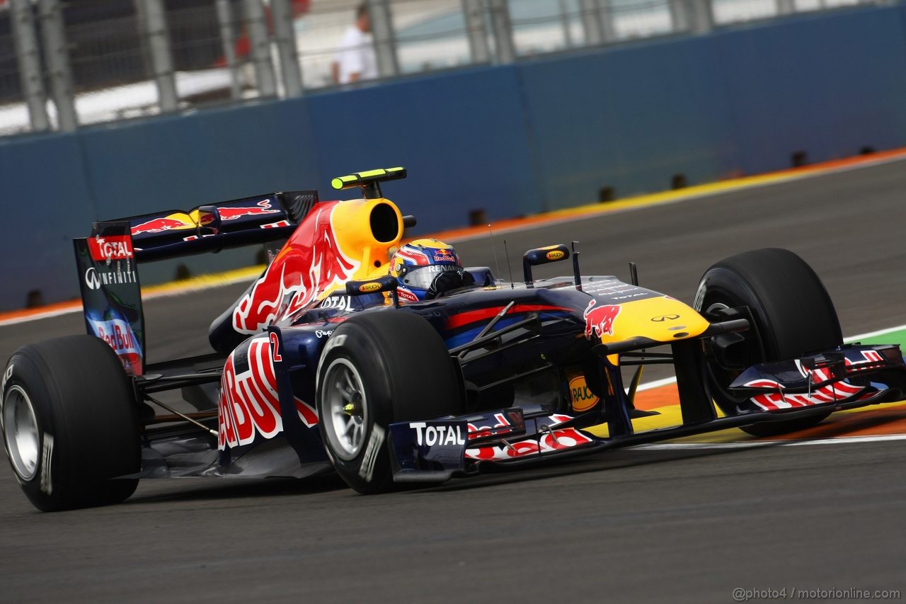 GP EUROPA, 24.06.2011- Prove Libere 1, Venerdi', Mark Webber (AUS), Red Bull Racing, RB7 