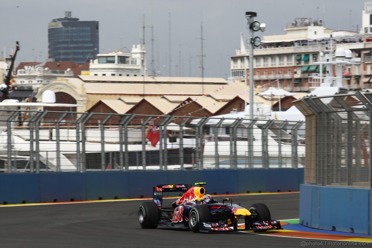 GP EUROPA, 24.06.2011- Prove Libere 1, Venerdi', Mark Webber (AUS), Red Bull Racing, RB7 