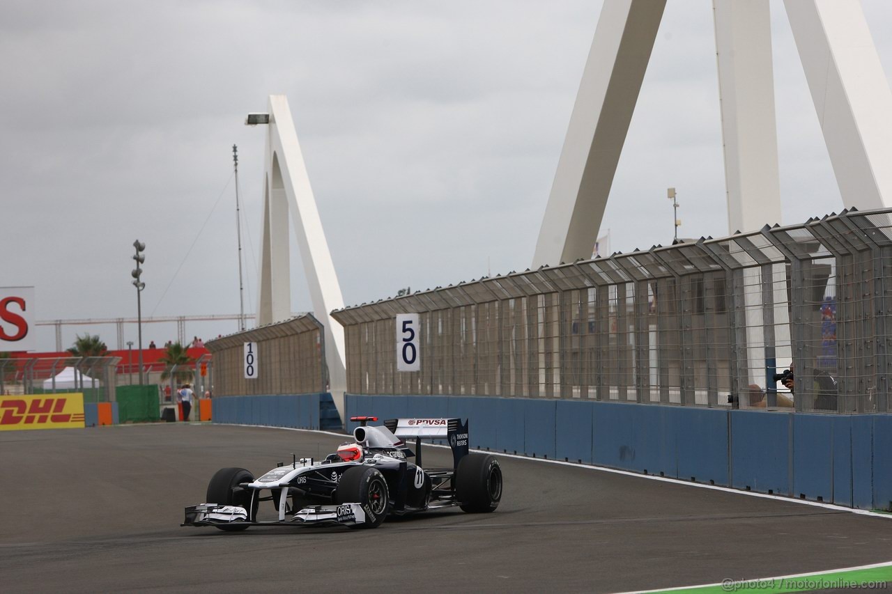 GP EUROPA, 24.06.2011- Prove Libere 1, Venerdi', Rubens Barrichello (BRA), Williams FW33 