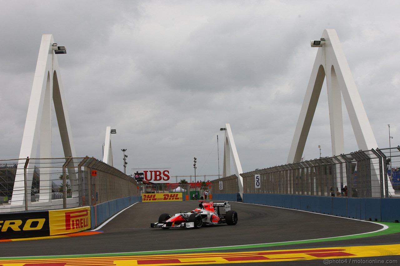 GP EUROPA, 24.06.2011- Prove Libere 1, Venerdi', Narain Karthikeyan (IND), Hispania Racing F1 Team, HRT 