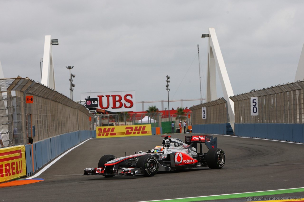 GP EUROPA, 24.06.2011- Prove Libere 1, Venerdi', Lewis Hamilton (GBR), McLaren  Mercedes, MP4-26 