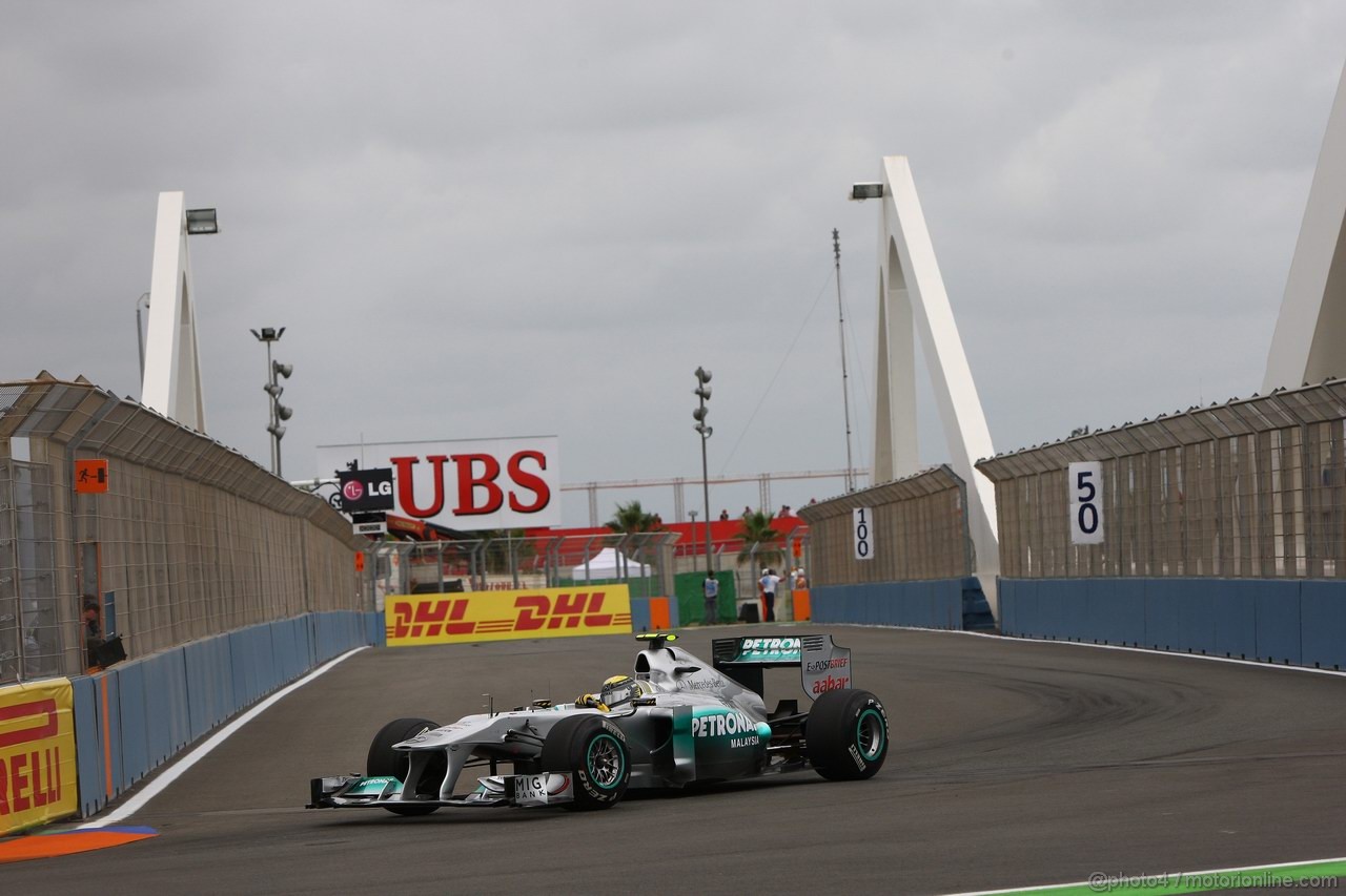 GP EUROPA, 24.06.2011- Prove Libere 1, Venerdi', Nico Rosberg (GER), Mercedes GP Petronas F1 Team, MGP W02 