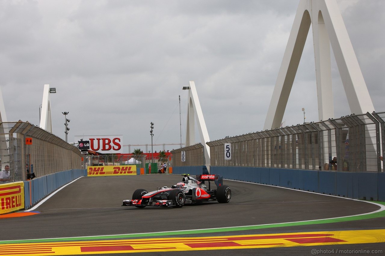 GP EUROPA, 24.06.2011- Prove Libere 1, Venerdi', Jenson Button (GBR), McLaren  Mercedes, MP4-26 