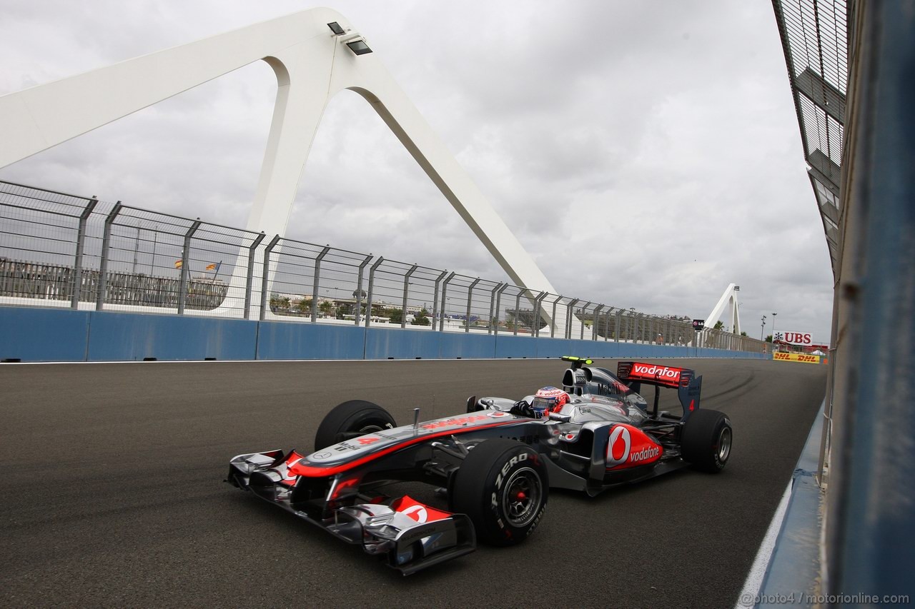 GP EUROPA, 24.06.2011- Prove Libere 1, Venerdi', Jenson Button (GBR), McLaren  Mercedes, MP4-26 