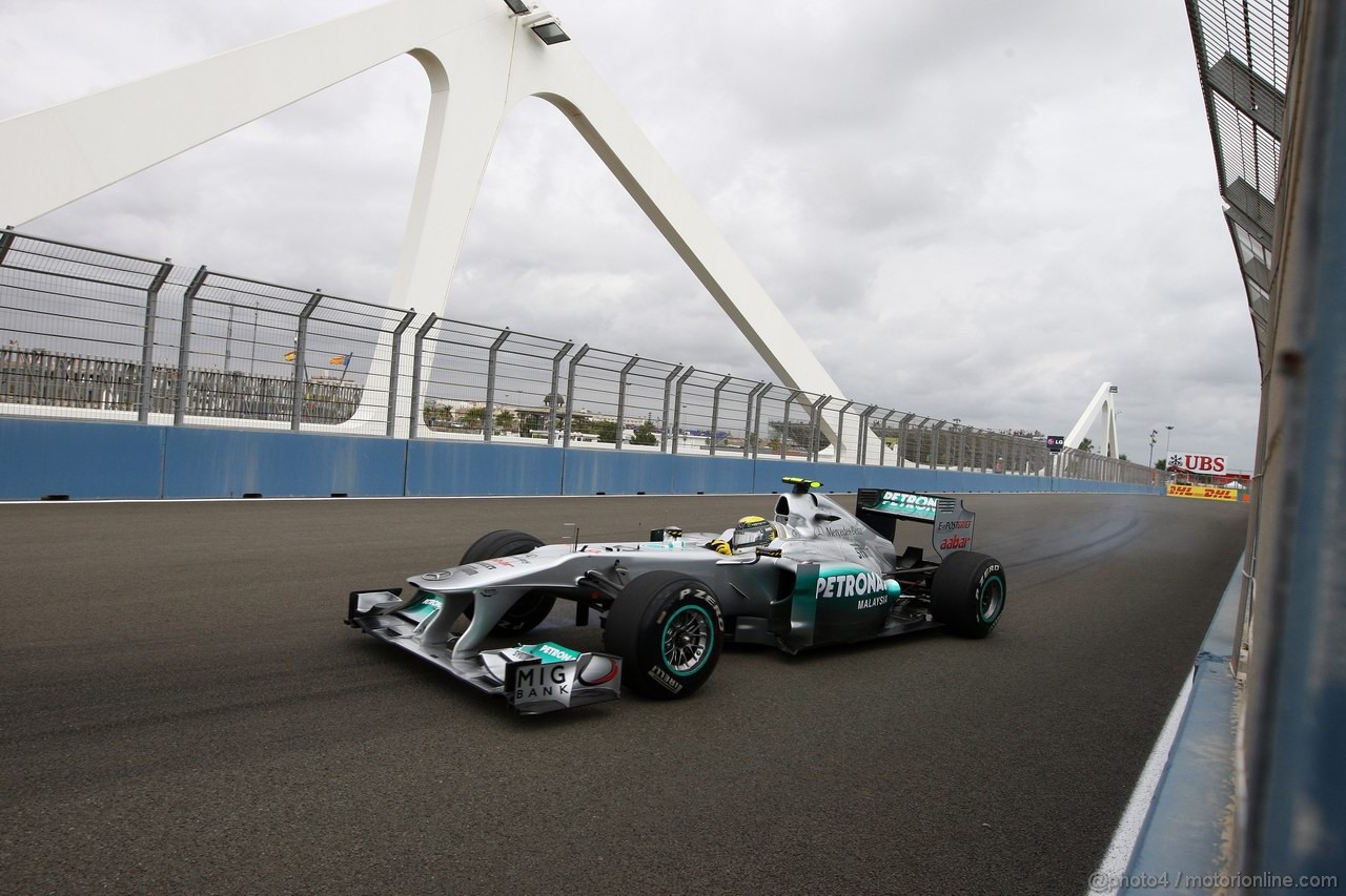 GP EUROPA, 24.06.2011- Prove Libere 1, Venerdi', Nico Rosberg (GER), Mercedes GP Petronas F1 Team, MGP W02 