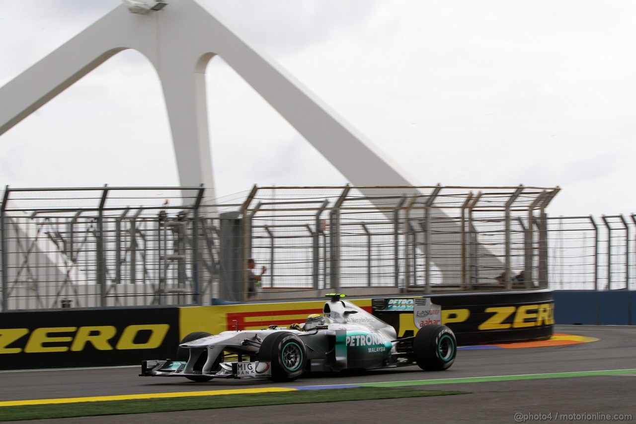 GP EUROPA, 24.06.2011- Prove Libere 1, Venerdi', Nico Rosberg (GER), Mercedes GP Petronas F1 Team, MGP W02 