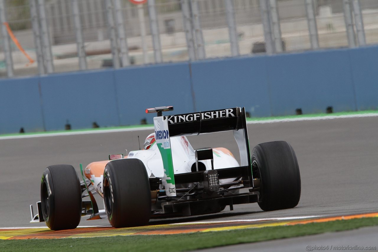 GP EUROPA, 24.06.2011- Prove Libere 1, Venerdi', Adrian Sutil (GER), Force India F1 Team, VJM04 