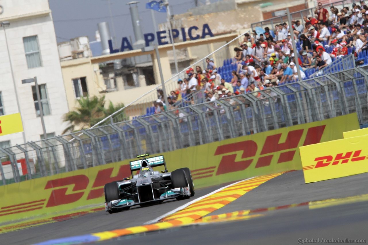 GP EUROPA, 24.06.2011- Prove Libere 1, Venerdi', Nico Rosberg (GER), Mercedes GP Petronas F1 Team, MGP W02 