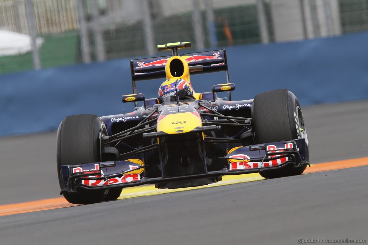 GP EUROPA, 24.06.2011- Prove Libere 1, Venerdi', Mark Webber (AUS), Red Bull Racing, RB7 