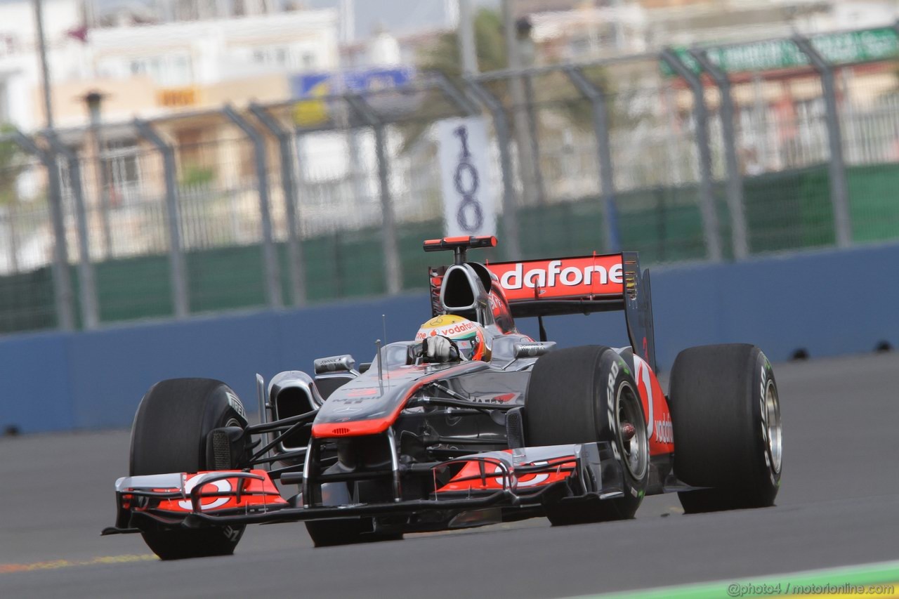 GP EUROPA, 24.06.2011- Prove Libere 1, Venerdi', Lewis Hamilton (GBR), McLaren  Mercedes, MP4-26 