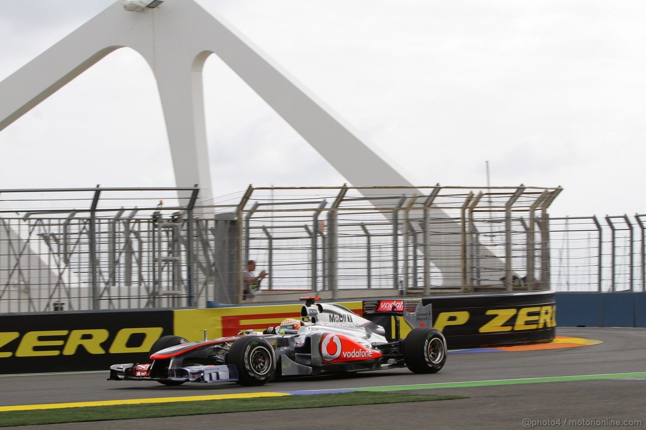 GP EUROPA, 24.06.2011- Prove Libere 1, Venerdi', Lewis Hamilton (GBR), McLaren  Mercedes, MP4-26 