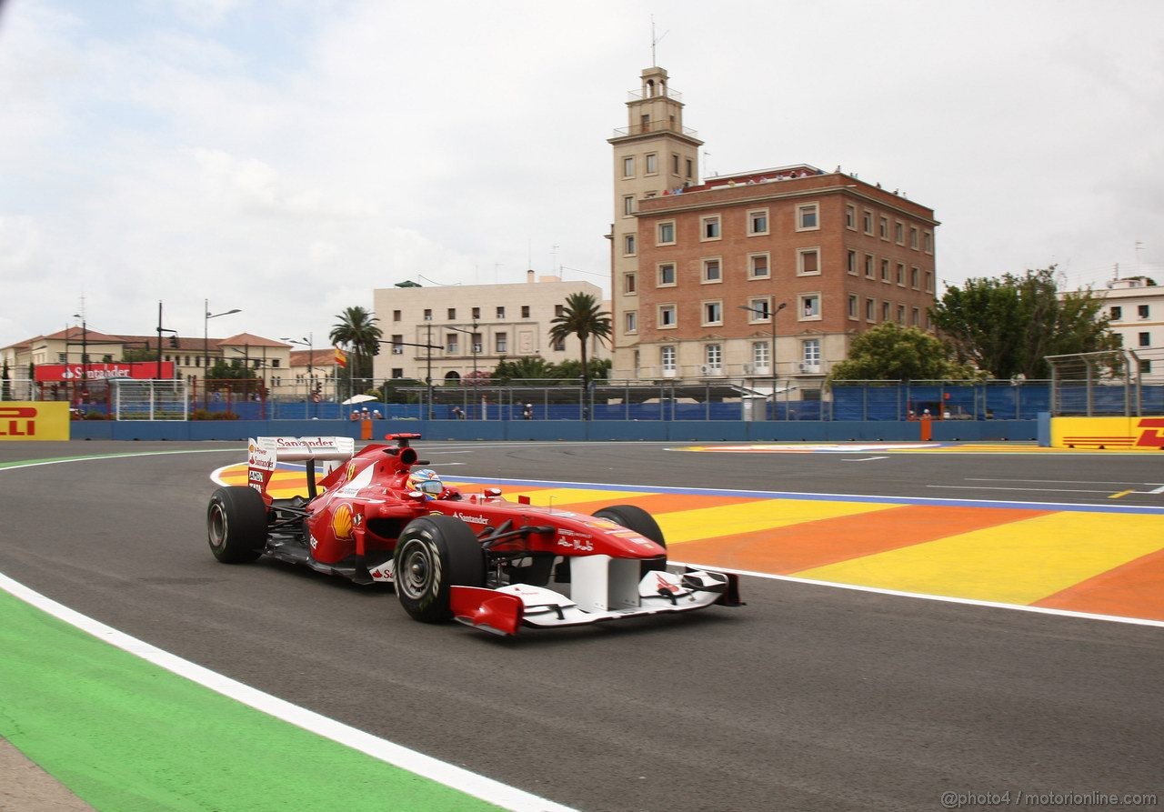 GP EUROPA, 24.06.2011- Prove Libere 1, Venerdi', Fernando Alonso (ESP), Ferrari, F-150 Italia 