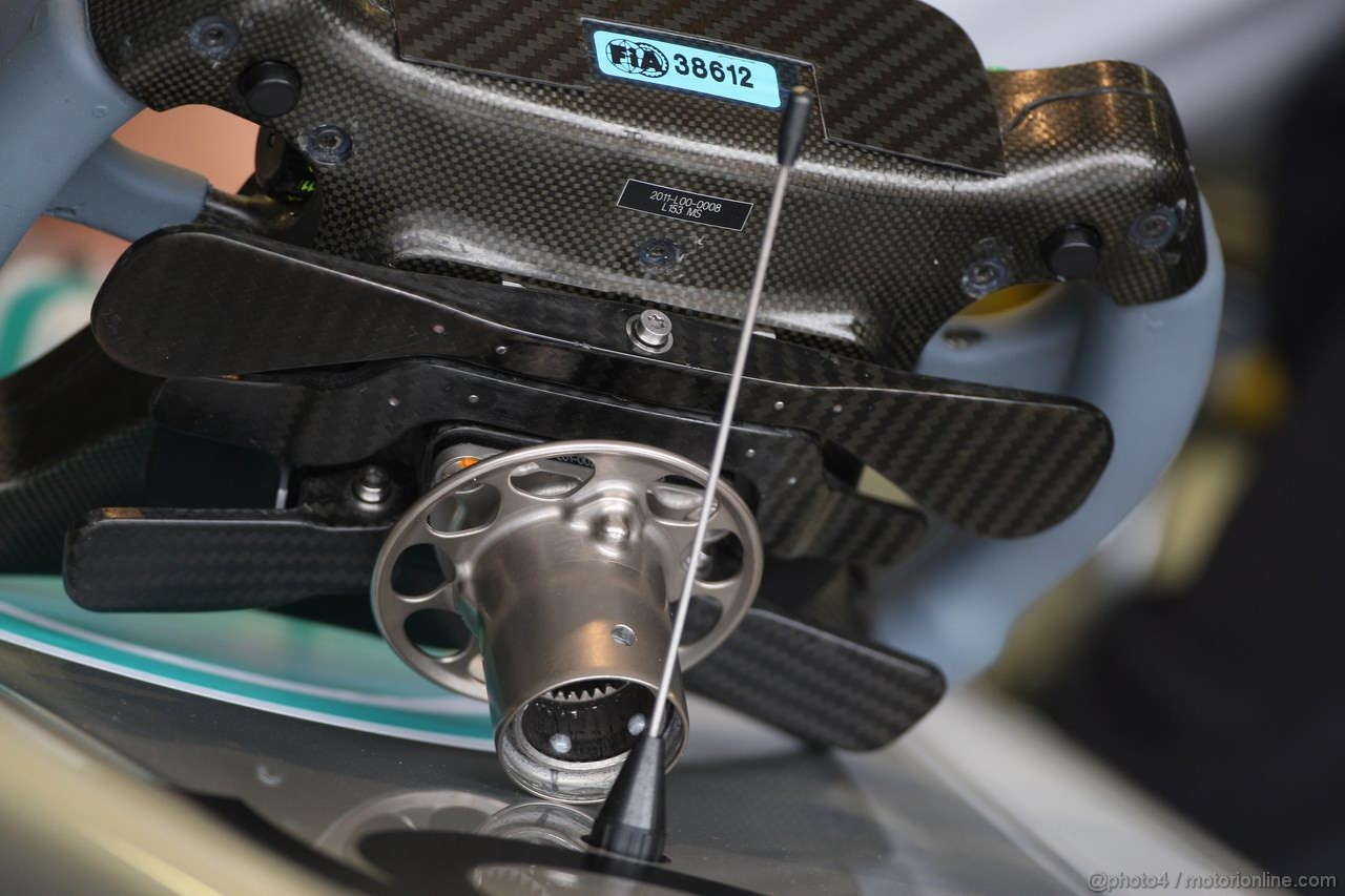 GP EUROPA, 24.06.2011- Prove Libere 1, Venerdi', Steering wheel of Nico Rosberg (GER), Mercedes GP Petronas F1 Team, MGP W02 