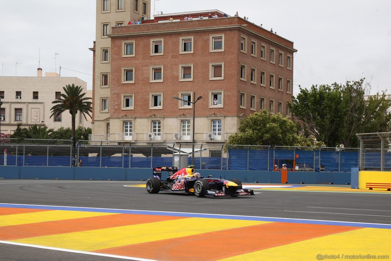 GP EUROPA, 24.06.2011- Prove Libere 1, Venerdi', Mark Webber (AUS), Red Bull Racing, RB7 