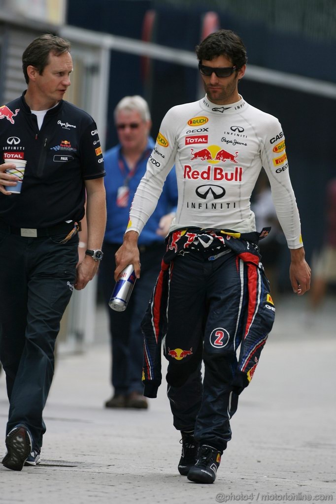 GP EUROPA, 24.06.2011- Prove Libere 2, Venerdi', Mark Webber (AUS), Red Bull Racing, RB7 