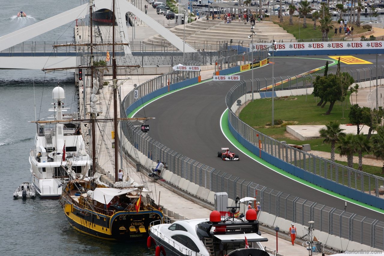 GP EUROPA, 24.06.2011- Prove Libere 2, Venerdi', Fernando Alonso (ESP), Ferrari, F-150 Italia 