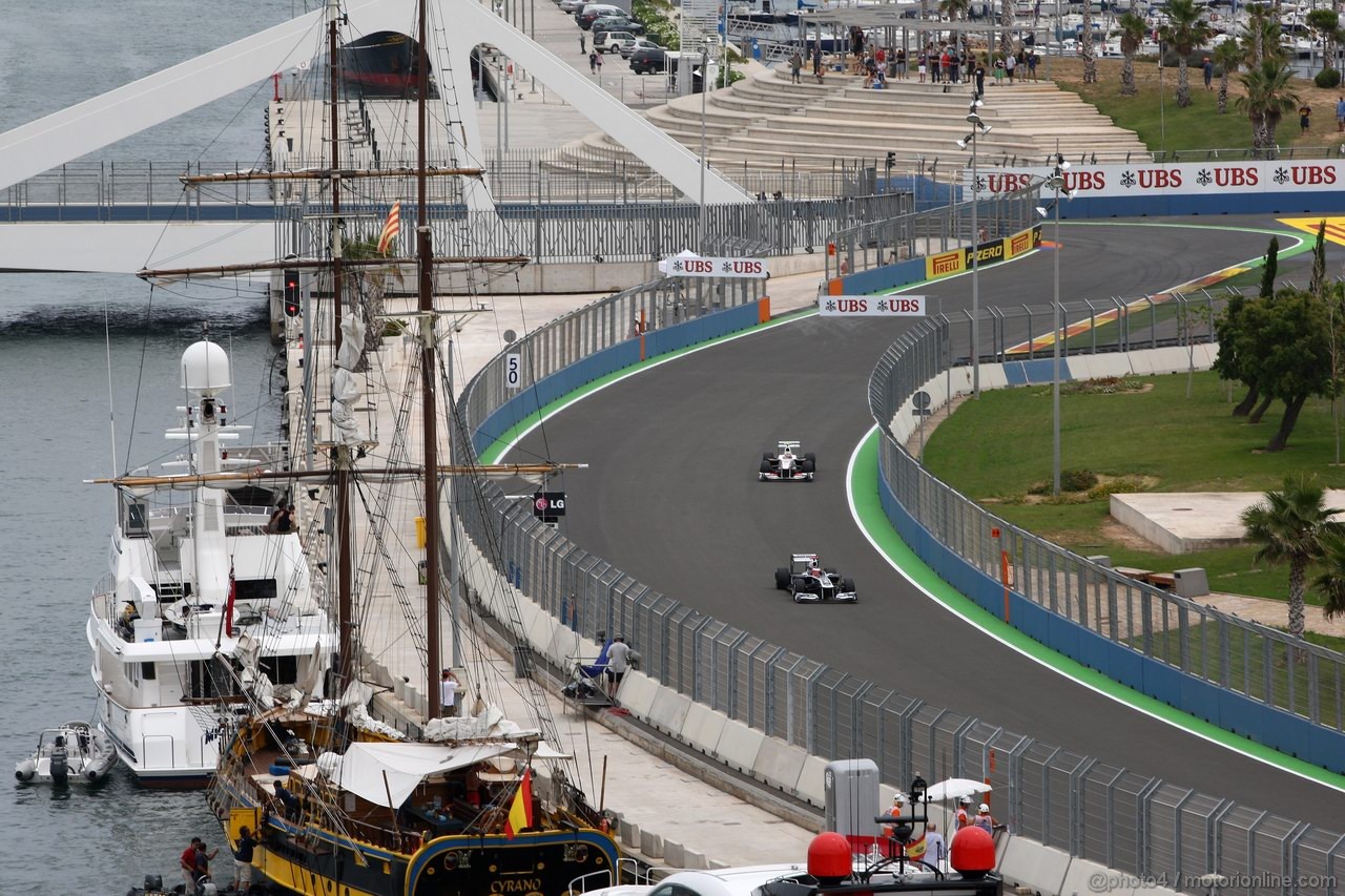 GP EUROPA, 24.06.2011- Prove Libere 2, Venerdi', Rubens Barrichello (BRA), Williams FW33 