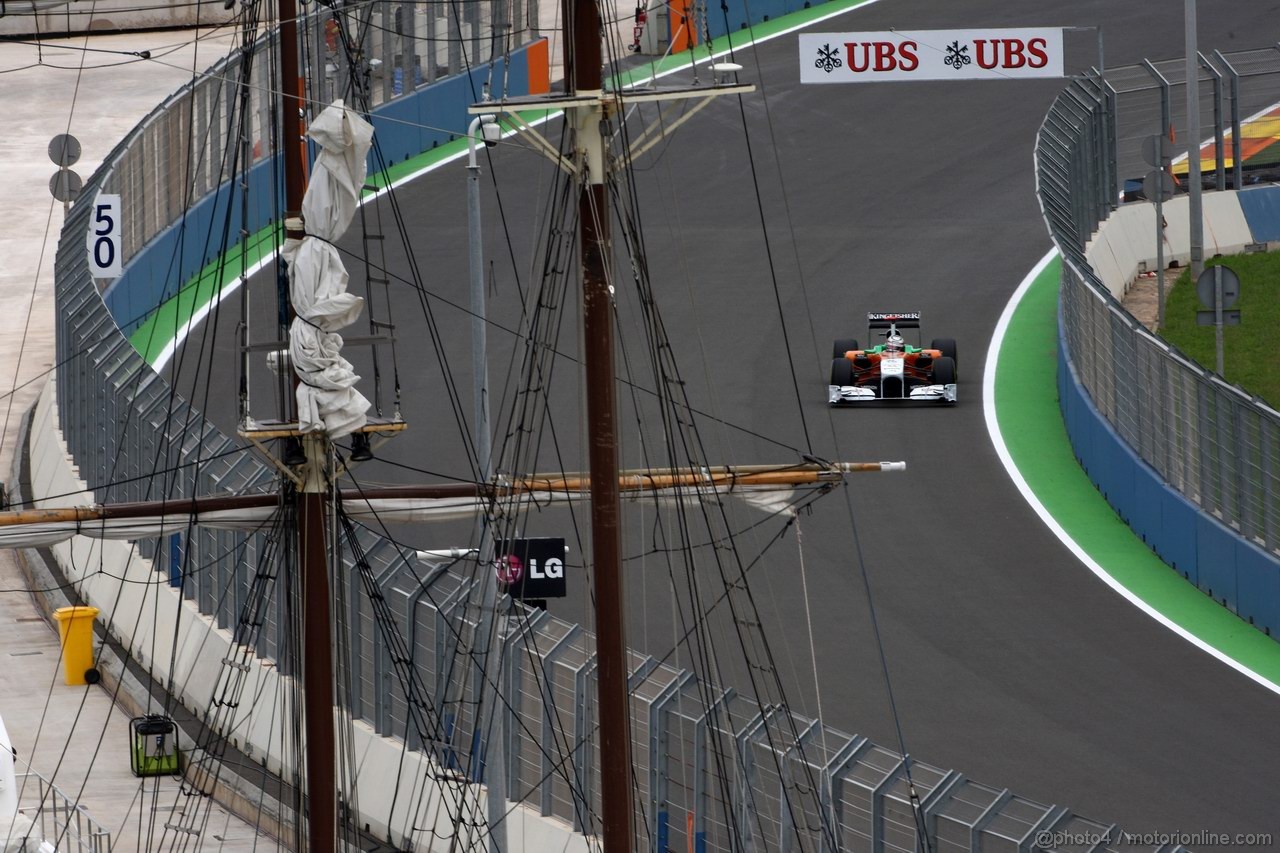 GP EUROPA, 24.06.2011- Prove Libere 2, Venerdi', Adrian Sutil (GER), Force India F1 Team, VJM04 