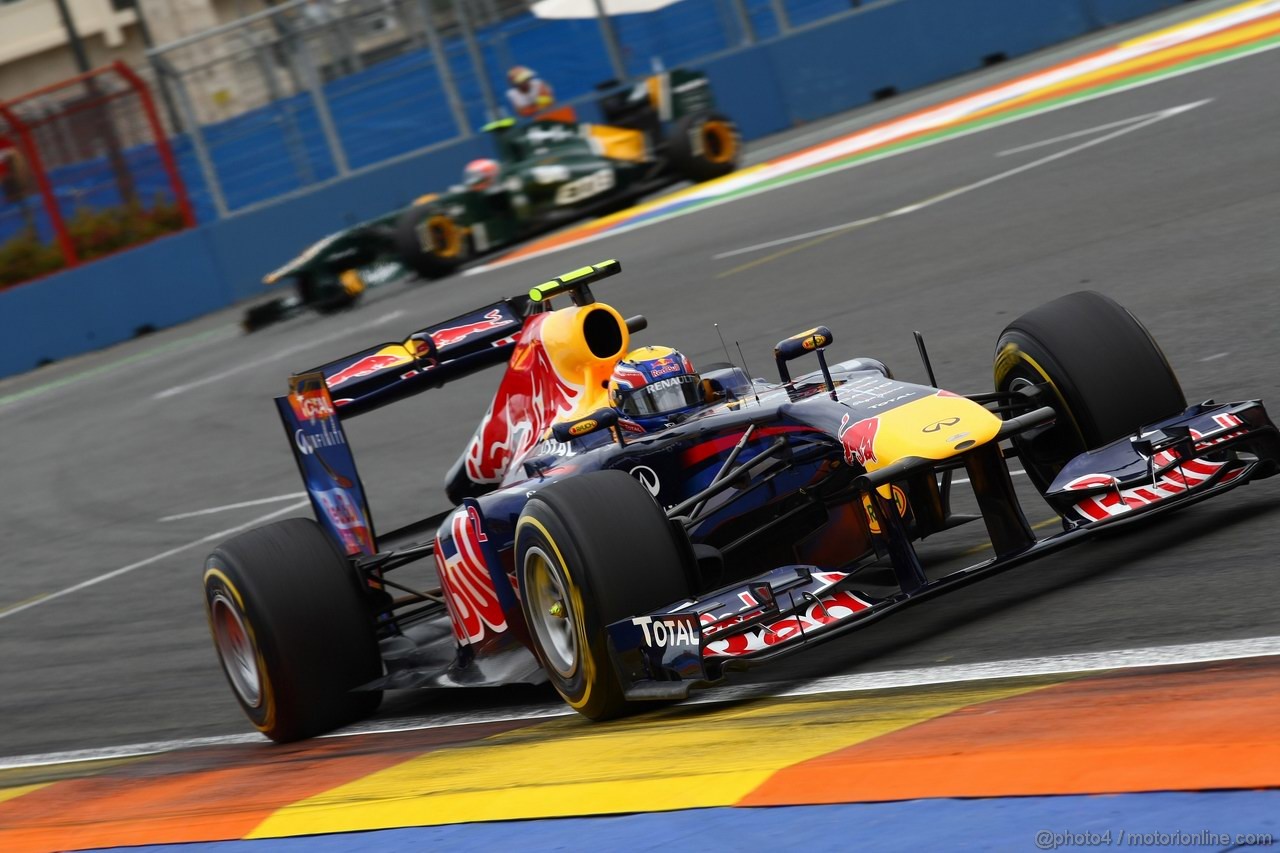 GP EUROPA, 24.06.2011- Prove Libere 2, Venerdi', Mark Webber (AUS), Red Bull Racing, RB7 