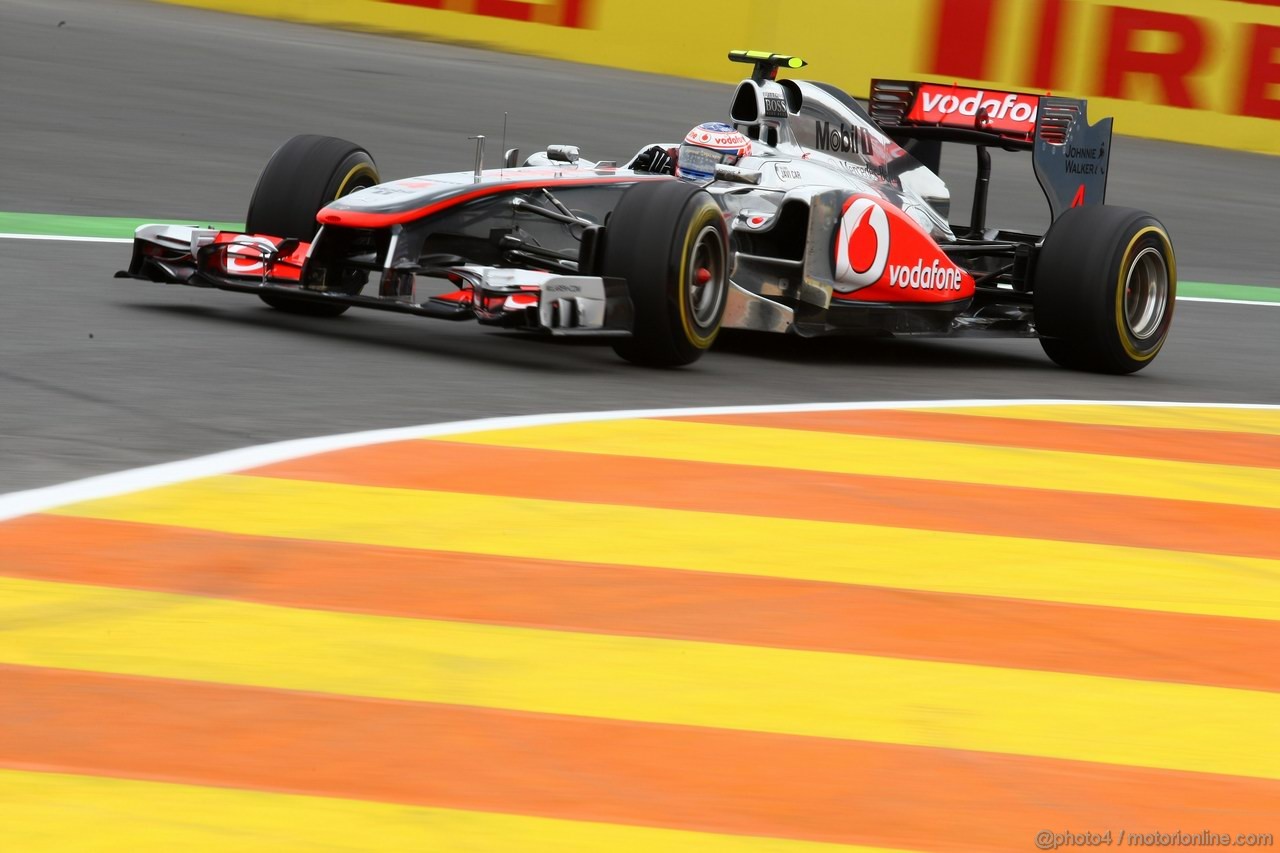 GP EUROPA, 24.06.2011- Prove Libere 2, Venerdi', Jenson Button (GBR), McLaren  Mercedes, MP4-26 