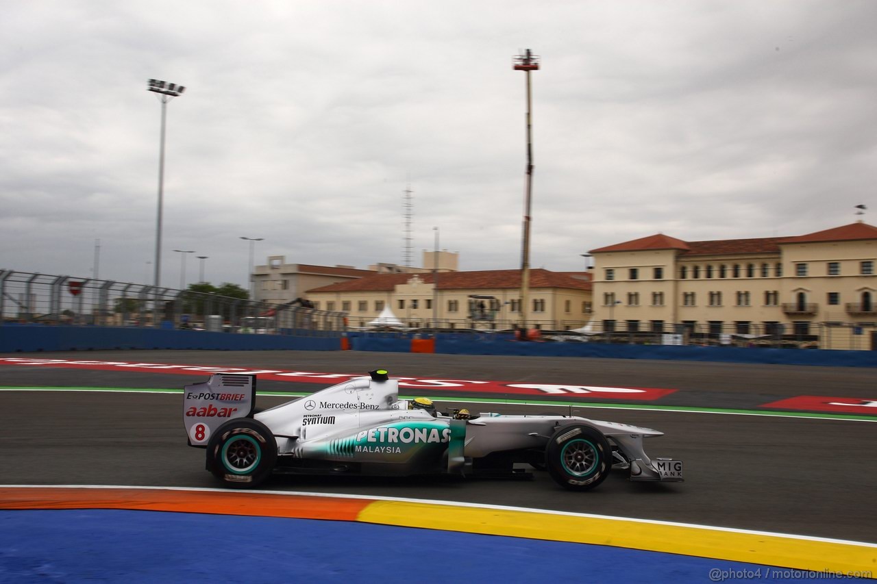 GP EUROPA, 24.06.2011- Prove Libere 2, Venerdi', Nico Rosberg (GER), Mercedes GP Petronas F1 Team, MGP W02 