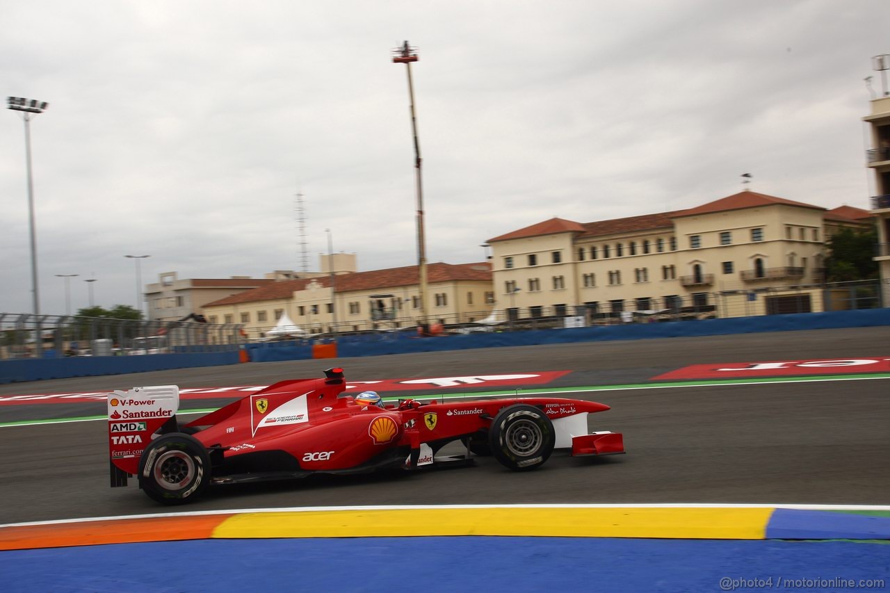 GP EUROPA, 24.06.2011- Prove Libere 2, Venerdi', Fernando Alonso (ESP), Ferrari, F-150 Italia 