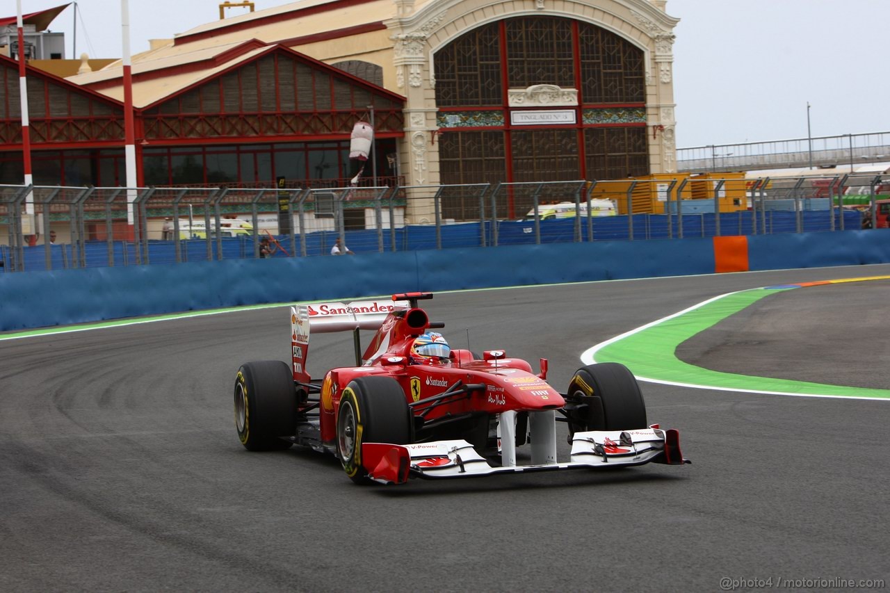 GP EUROPA, 24.06.2011- Prove Libere 2, Venerdi', Fernando Alonso (ESP), Ferrari, F-150 Italia 