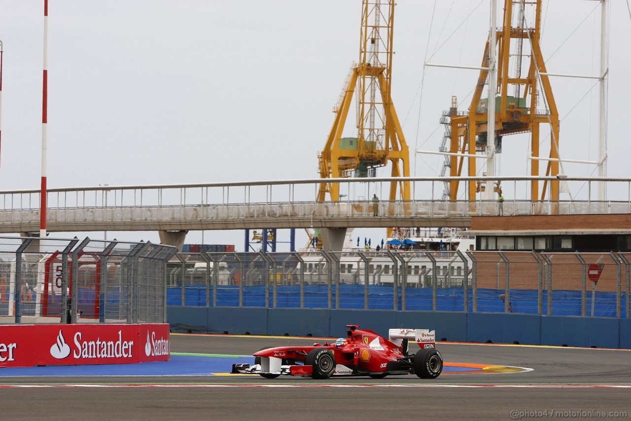 GP EUROPA, 24.06.2011- Prove Libere 2, Venerdi', Fernando Alonso (ESP), Ferrari, F-150 Italia 