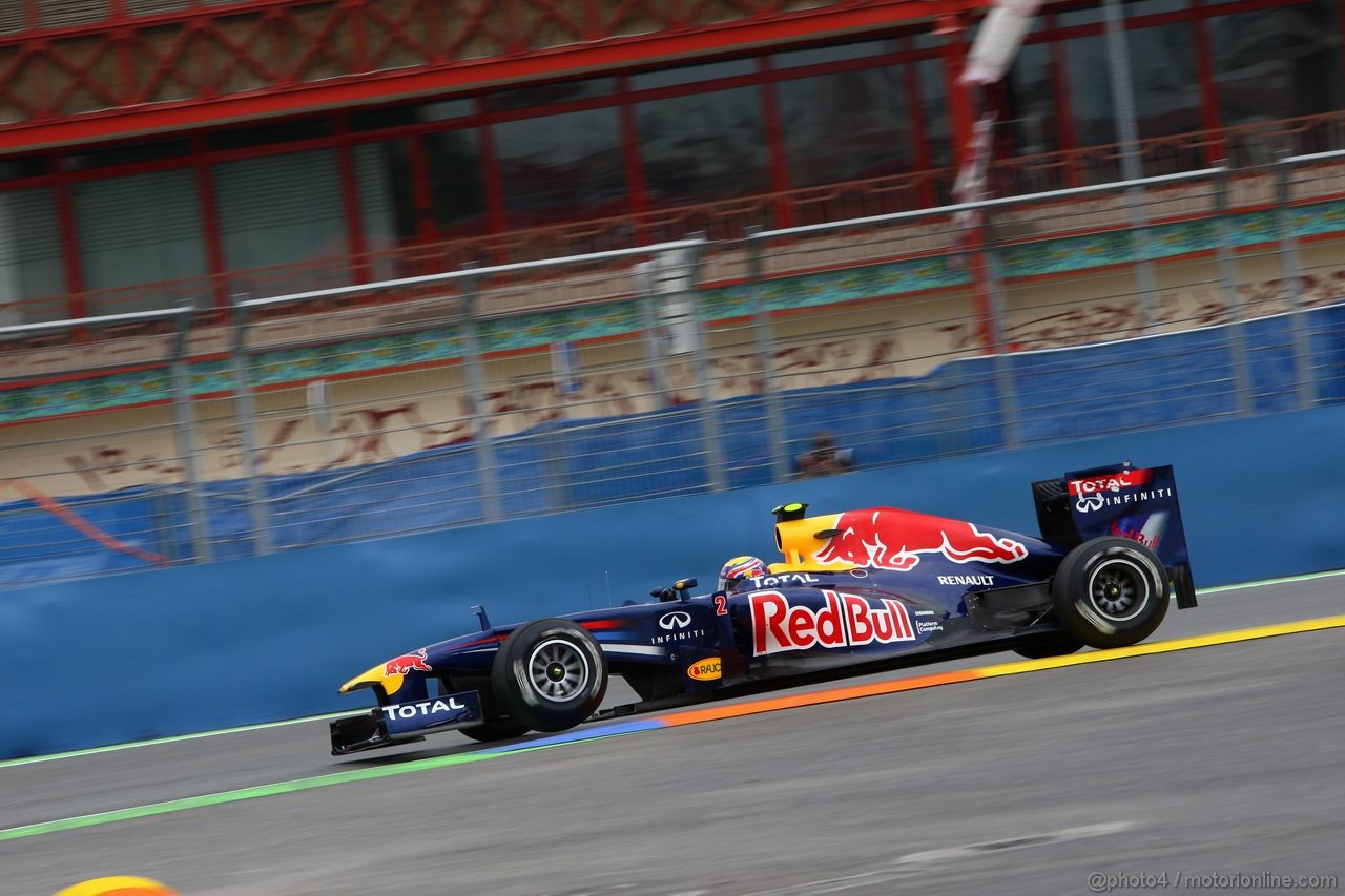 GP EUROPA, 24.06.2011- Prove Libere 2, Venerdi', Mark Webber (AUS), Red Bull Racing, RB7 