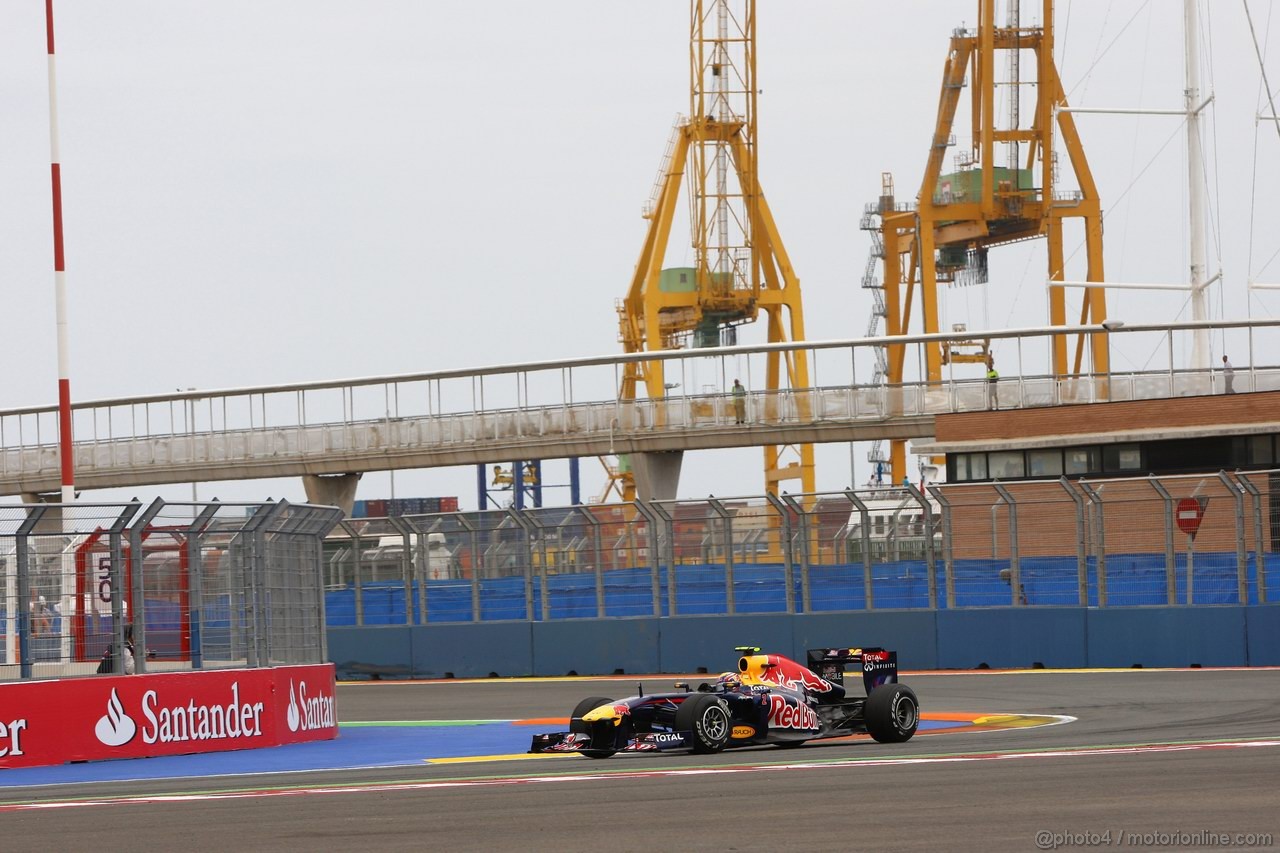 GP EUROPA, 24.06.2011- Prove Libere 2, Venerdi', Mark Webber (AUS), Red Bull Racing, RB7 