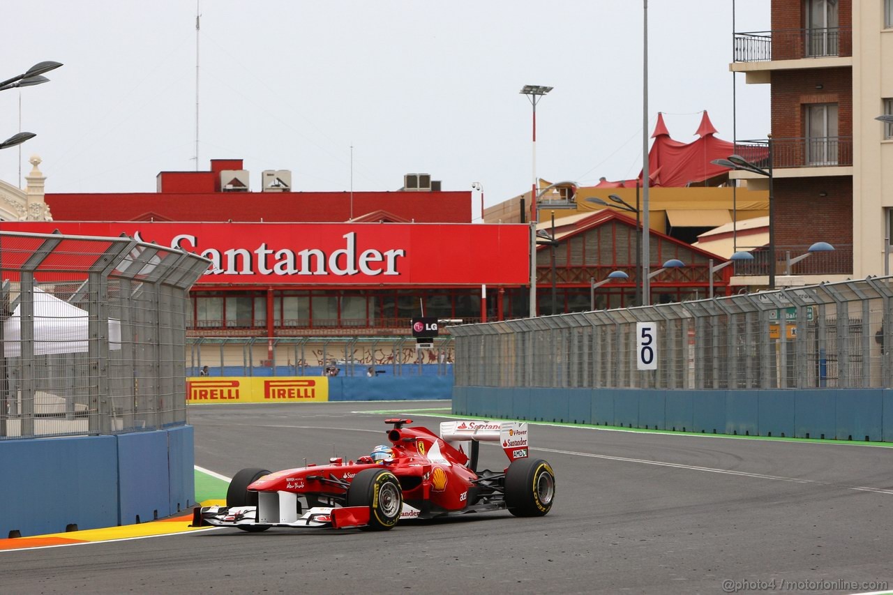 GP EUROPA, 24.06.2011- Prove Libere 2, Venerdi', Fernando Alonso (ESP), Ferrari, F-150 Italia 