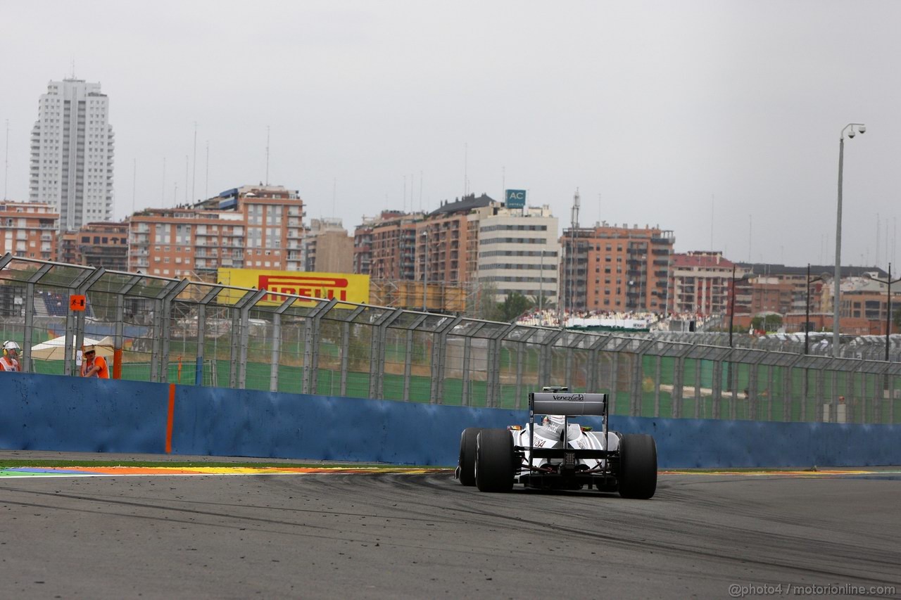 GP EUROPA, 24.06.2011- Prove Libere 2, Venerdi', Pastor Maldonado (VEN), Williams FW33 