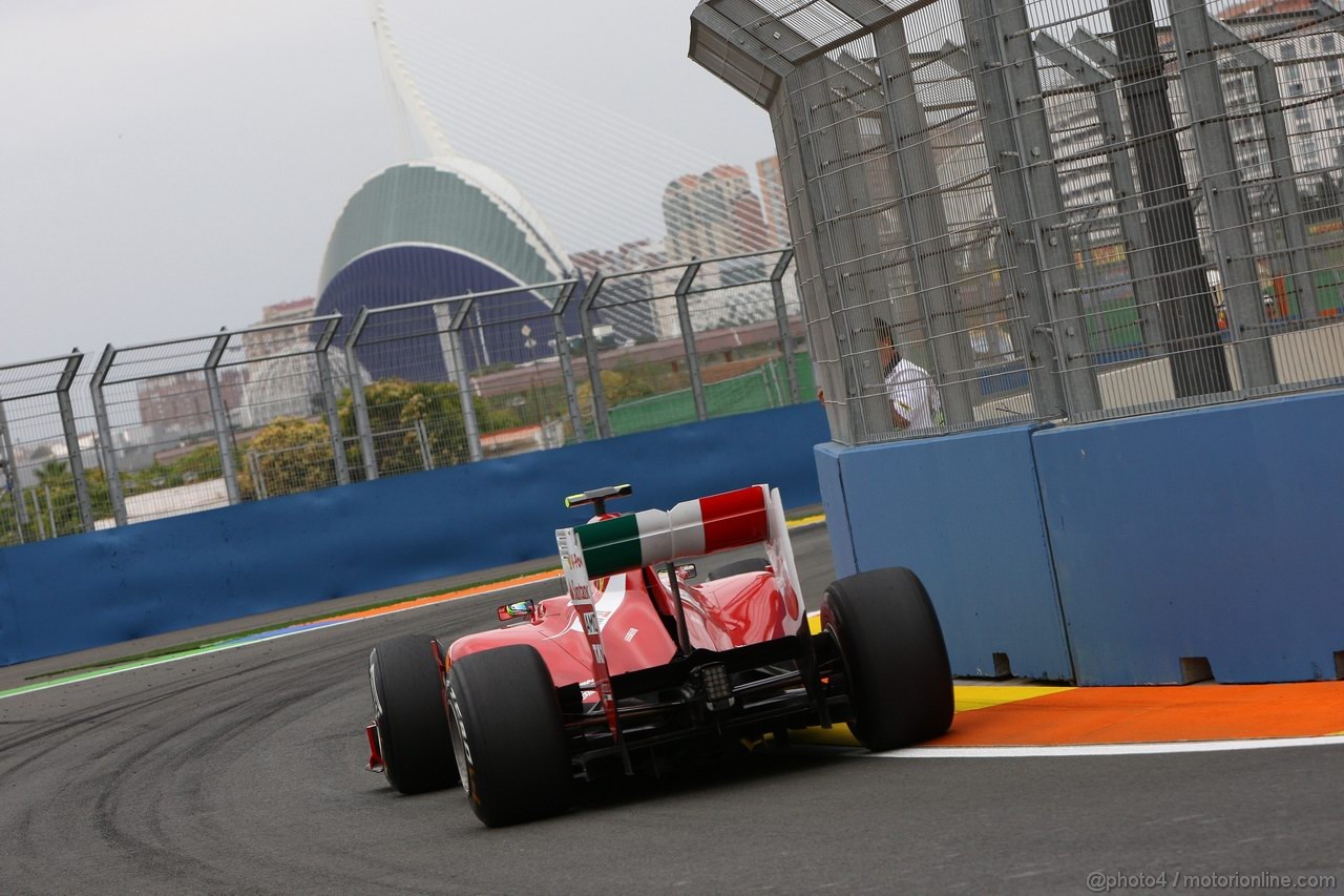 GP EUROPA, 24.06.2011- Prove Libere 2, Venerdi', Felipe Massa (BRA), Ferrari, F-150 Italia 