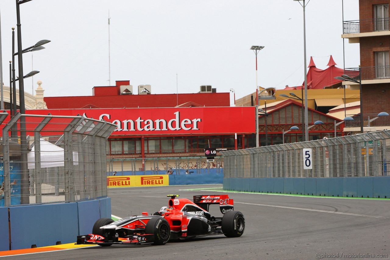 GP EUROPA, 24.06.2011- Prove Libere 2, Venerdi', Jerome D'Ambrosio (BEL), Marussia Virgin Racing VR-02 