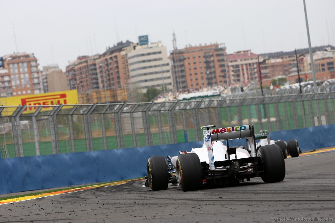 GP EUROPA, 24.06.2011- Prove Libere 2, Venerdi', Sergio Pérez (MEX), Sauber F1 Team C30 