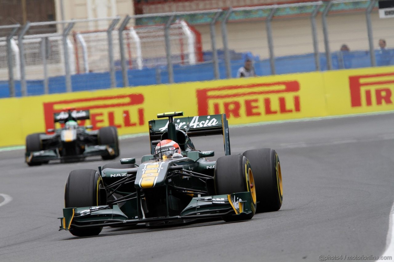 GP EUROPA, 24.06.2011- Prove Libere 2, Venerdi', Jarno Trulli (ITA), Team Lotus, TL11 