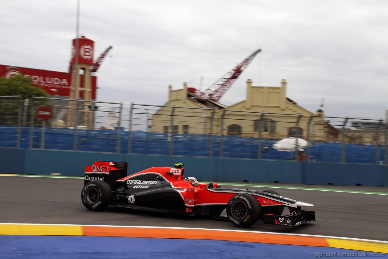 GP EUROPA, 24.06.2011- Prove Libere 2, Venerdi', Jerome D'Ambrosio (BEL), Marussia Virgin Racing VR-02 