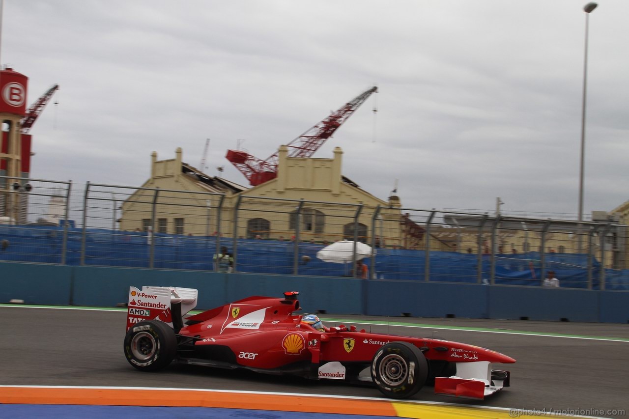 GP EUROPA, 24.06.2011- Prove Libere 2, Venerdi', Fernando Alonso (ESP), Ferrari, F-150 Italia 