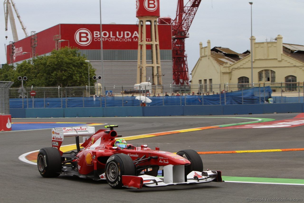 GP EUROPA, 24.06.2011- Prove Libere 2, Venerdi', Felipe Massa (BRA), Ferrari, F-150 Italia 