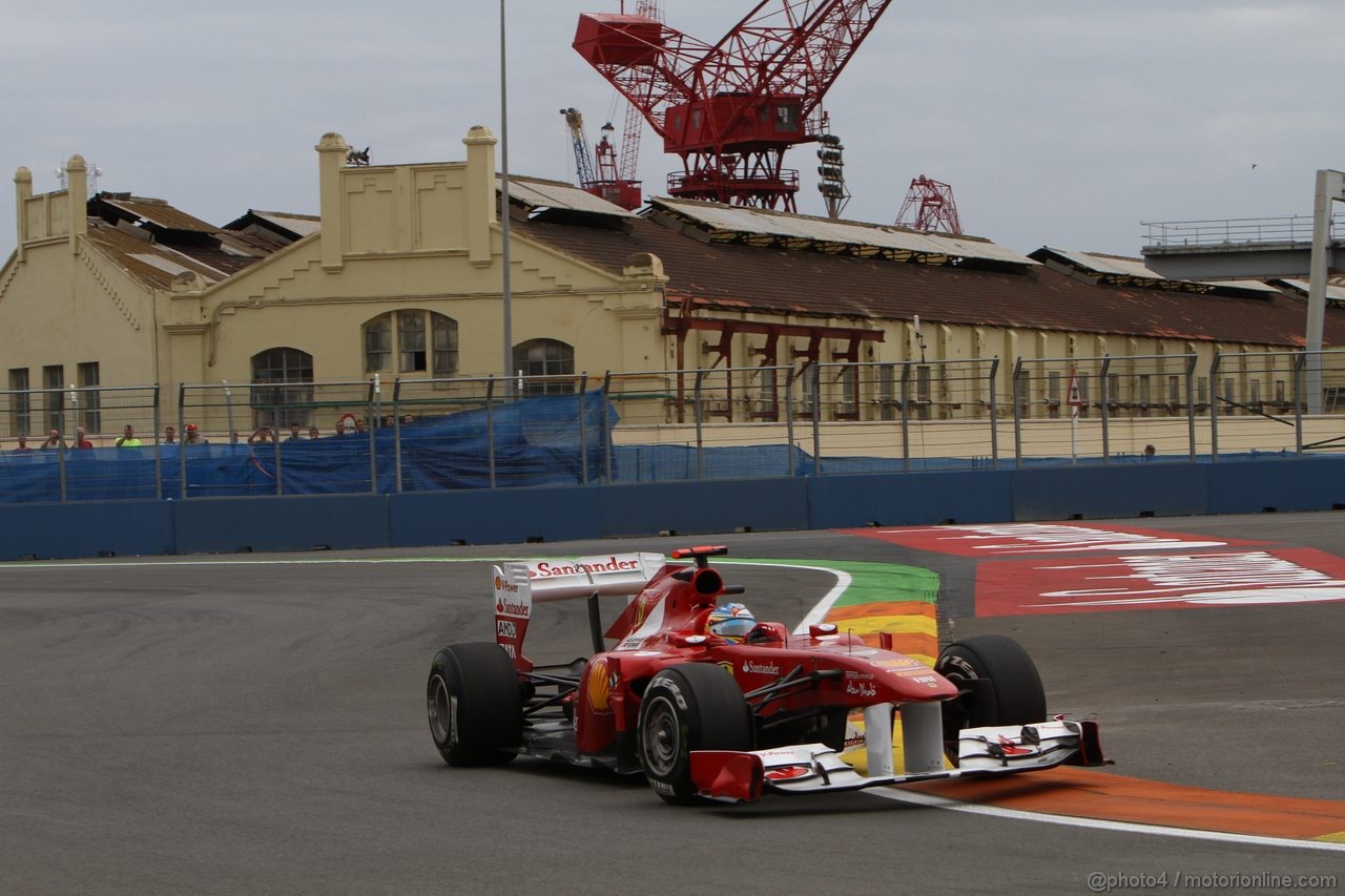 GP EUROPA, 24.06.2011- Prove Libere 2, Venerdi', Fernando Alonso (ESP), Ferrari, F-150 Italia 